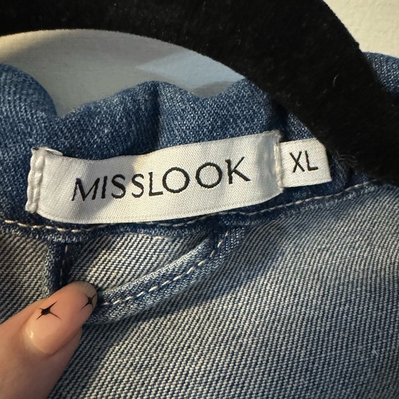 Thunderbird Print Jean Jacket Vegan Leather Fringe Colorful Eagle Western Boho - Picture 3 of 15